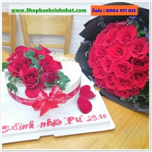 Combo Bánh Kem & Hoa Tươi - MM109